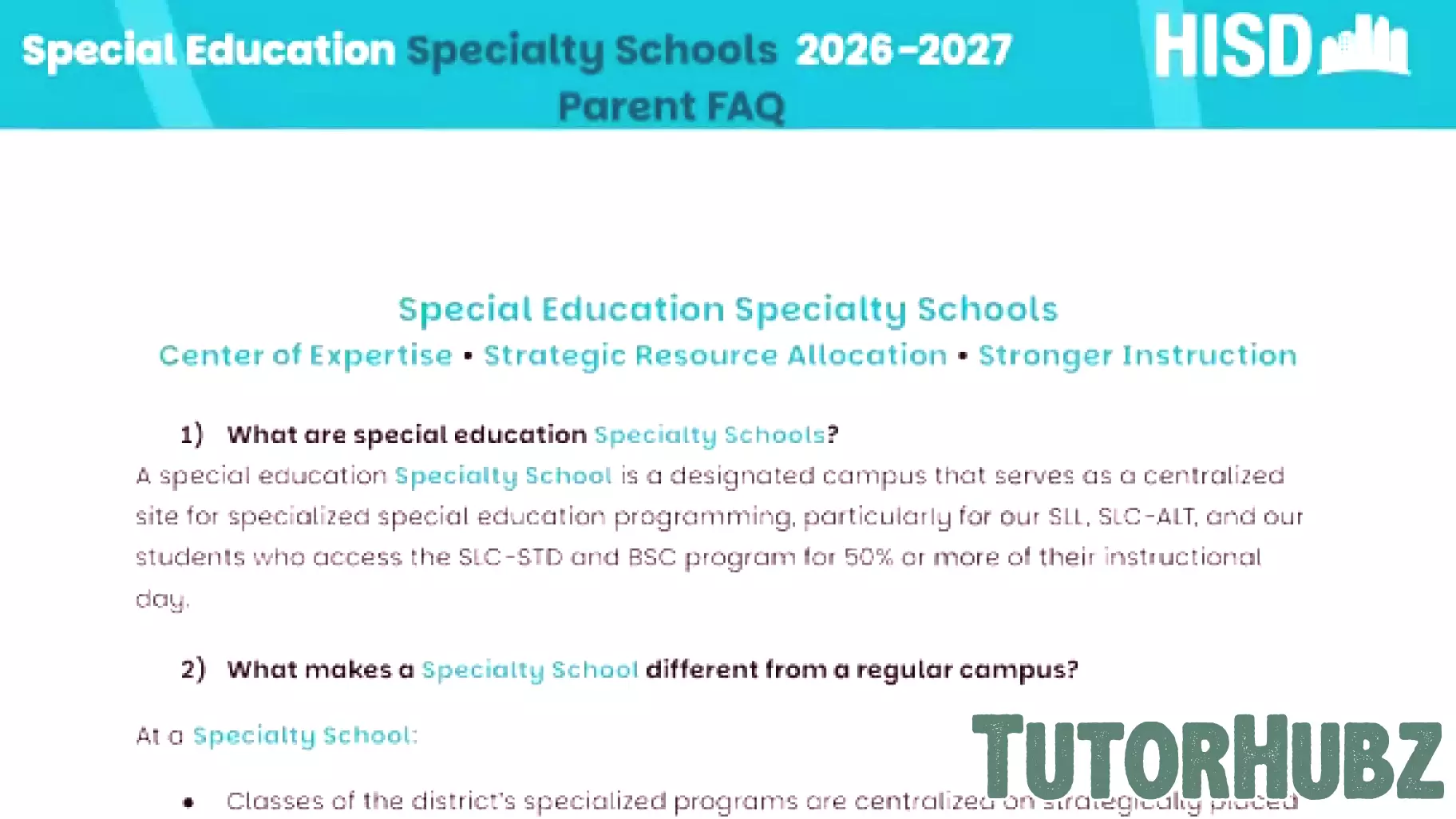 Houston ISD Draft Plan Proposes Sweeping Overhaul of Special Education Programs