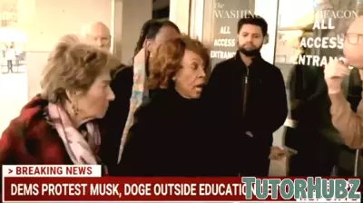Democrats Confront Federal Security Guard Outside Education Department
